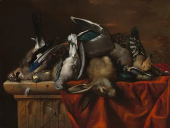 Stillleben mit Jagdtrophäen