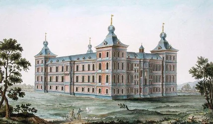 Schloss in Ronse, Belgien, aus 