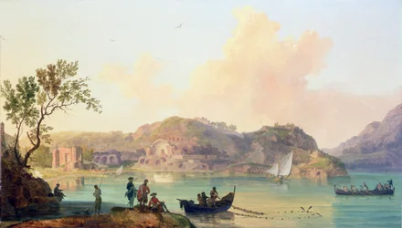 Baiae mit den Tempeln der Venus und Diana von der Festung von Don Pedro de Toledo