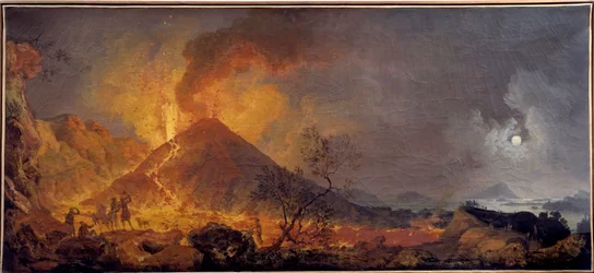 Der Ausbruch des Vesuvs in Neapel. Gemälde von Pierre-Jacques Volaire (1729-1802) 18. Jahrhundert Le Havre, Musée des Beaux Arts