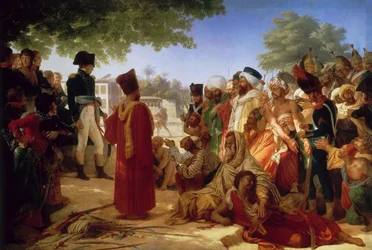 Napoleon Bonaparte begnadigt die Rebellen in Kairo, 23. Oktober 1798
