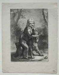 Junge mit Hund