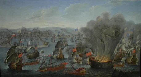 Combate Naval De Palermo 16760602 Pierre Puget 1677