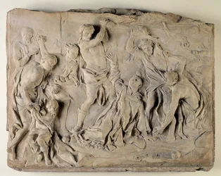 Steinigung des heiligen Stephanus (Terrakotta-Relief)