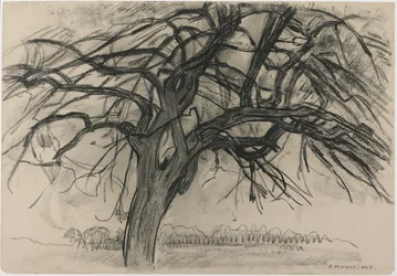 Vorstudie für Abend: Der rote Baum, 1908
