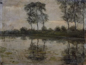 Bäume am Fluss Gein, von Piet Mondrian. Niederlande, 20. Jahrhundert.