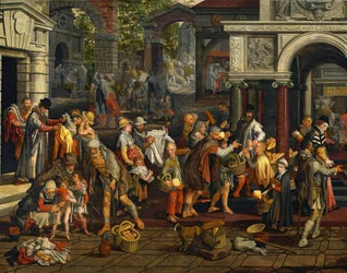 Christliche Werke der Barmherzigkeit (Matthäus 25:35-36)