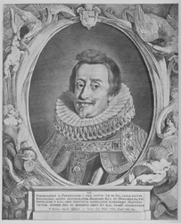 Ferdinand II., Heiliger Römischer Kaiser, graviert von Pieter van Sompel, 1644