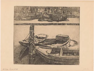 Schiffe im Damrak in Amsterdam