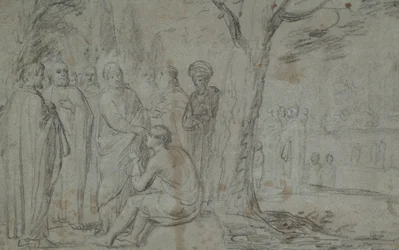 Christus heilt den Blinden (recto); Venus und Amor (verso)