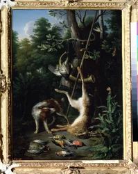 Jagdhund und Wildvögel
