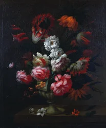 Stillleben von Blumen in einer Urne