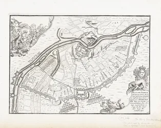 Karte von Narva im Jahr 1700
