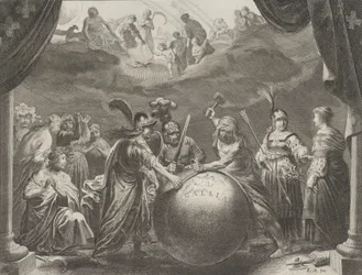 Tafel 12: Allegorie über die Zwietracht in Frankreich, aus Caspar Barlaeus, Medicea Hospes, 1638