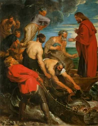 Der wunderbare Fischfang Triptychon, Mittelteil, 1618-1619