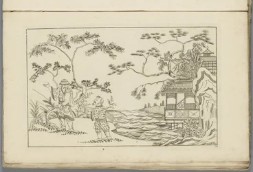 Zwei chinesische Männer in einer Landschaft