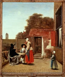 Ein niederländischer Innenhof