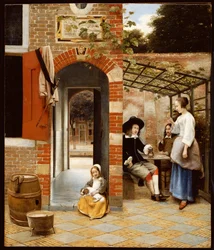 Hof eines Hauses in Delft, 1658