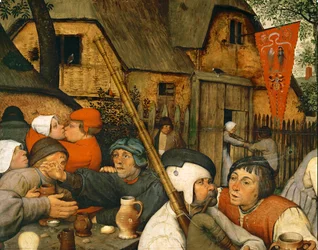 Bauerntanz. Die Fahne weist auf ein Bordell hin