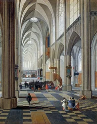 Innenansicht der Kathedrale von Antwerpen, (Detail)