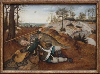 Der gute Hirte. Gemälde von Pieter Brueghel II (1564-1638)