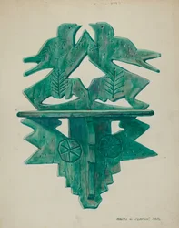 Vogelregal, um 1940