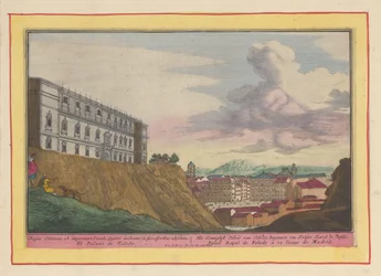 Ansicht des Alcázar von Toledo und der Stadt