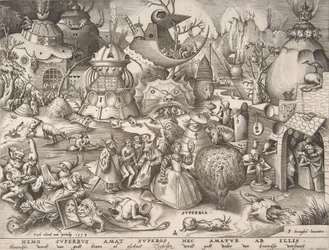 Stolz Superbia, aus der Serie Die sieben Todsünden, 1558