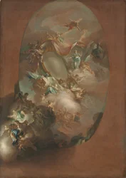 Studie für "Die Apotheose von Ferdinand IV. und Maria Carolina, König und Königin von Neapel" (Skizze für die Decke des Palazzo dei Regi Studi, Neapel), ca. 1781