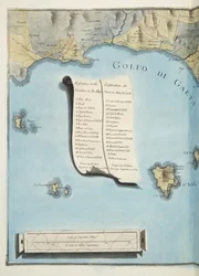 Karte des Golfs von Gaeta aus 