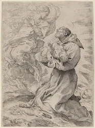 Der heilige Franziskus mit dem Christkind