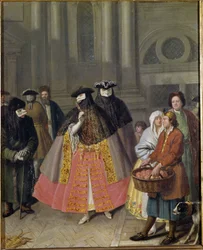 Gespräch mit Masken oder der Apfelverkäufer