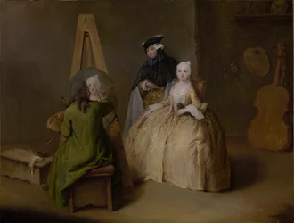 Der Maler in seinem Atelier