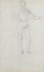 Studie für eine Figur in einer Anbetung der Könige
