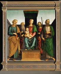 Madonna mit den Heiligen Petrus, Johannes Evangelist, Johannes der Täufer und Paulus