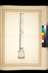 Die Säule des Antoninus Pius vor der Restaurierung