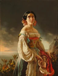 Porträt von Prinzessin Lina Gagarina, 1847
