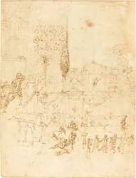 Eine Party in einer römischen Villa [recto]