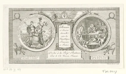 Medaille auf die Allianz zwischen der französischen und der Batavischen Republik, 1795