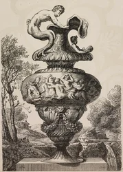 Vase bemalt von Polidoro da Caravaggio