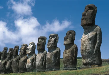 Moai-Statuen, Rapa-Nui-Nationalpark, Osterinsel, Chile
