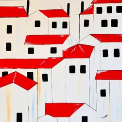 Rotes Dach Dorf