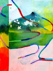 Lebendige abstrakte Landschaft