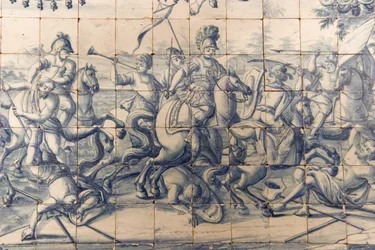 Alexander (356-323 v. Chr.) kämpft gegen die Perser, ca. 1745