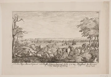 Frederik V mustert die Regimenter außerhalb von Kolding
