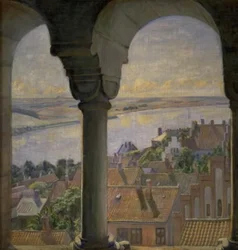 Ein Blick vom Turm des Viborg Doms