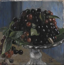 Kirschen in einer Obstschale. Civitá d