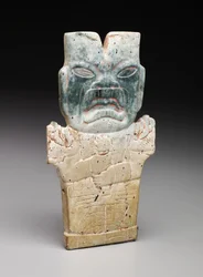Anthropomorphe Plakette, möglicherweise der Feuerschlange, vorklassische Periode, 800-400 v. Chr.
