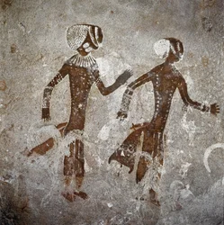 Menschliche Figuren. Höhlenmalereien, 8000-7000 v. Chr.