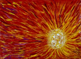 Feurige Abstrakte Sonne